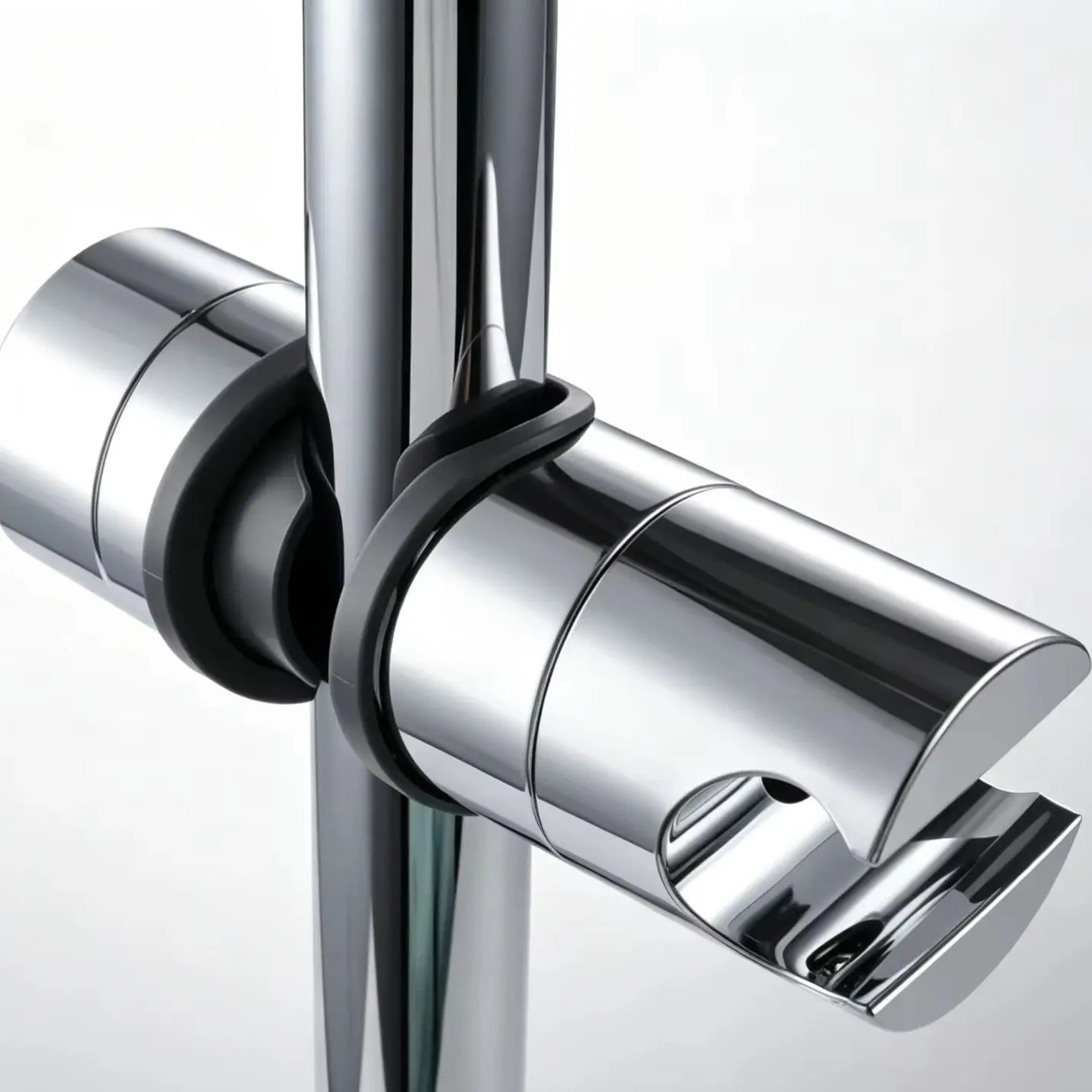 1PC Adjustable Shower Head Holder ABS Chrome Universal Shower Rail Bracket Mount for 18-25mm Pipe - Bathroom Shower Accessory