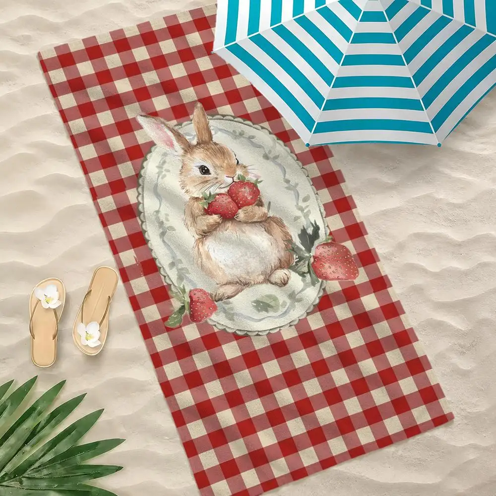 Cartoon P-Peter Rabbit Towel Towel Beach Towel Oversized Quick Dry Towel Absorbent Soft Swim BeachTowels for Men Women