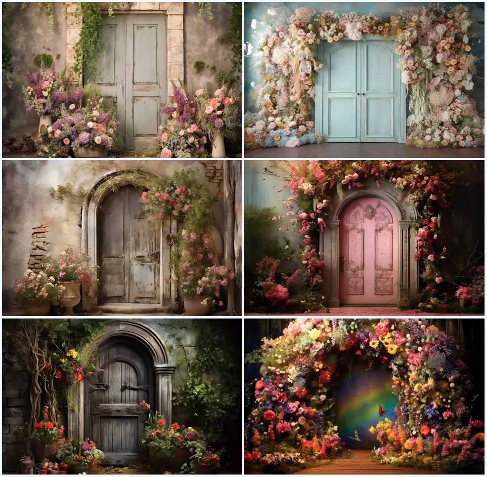 Mehofond Spring Backdrop Fairyland Flowers Wall Girl Birthday Baby Shower Portrait Photography Background Photo Studio Photocall