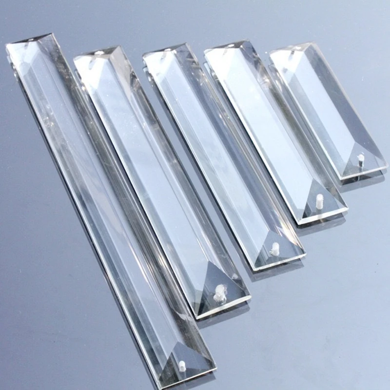 22x63mm-22x300mm Crystal Drop Chandelier Lamp Parts Replacement Pendant Triangular Glass Prism Suncatcher Suspended Hanging Drop