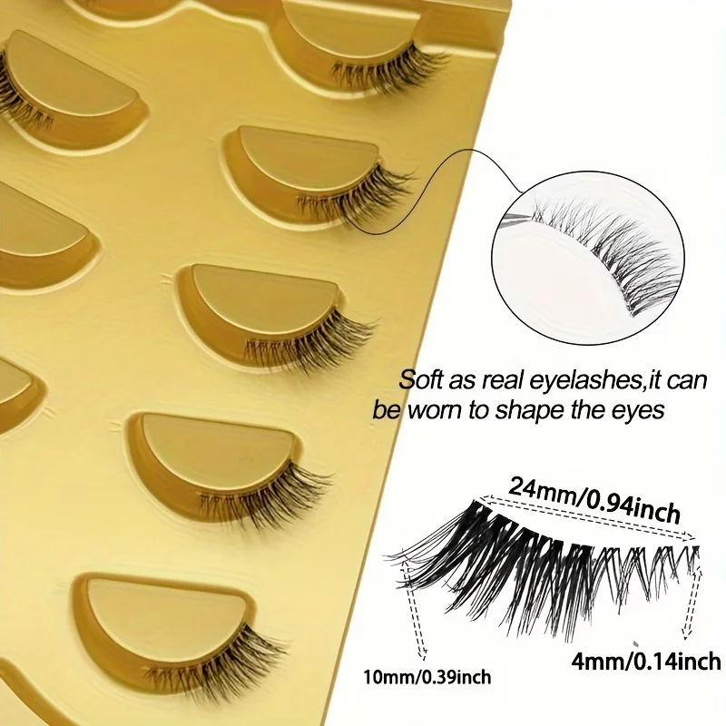ขนตาปลอมแบบครึ่งตาธรรมชาติ 5 ค - Eyelash Extension Cat Eye บทวิจารณ์และราคา