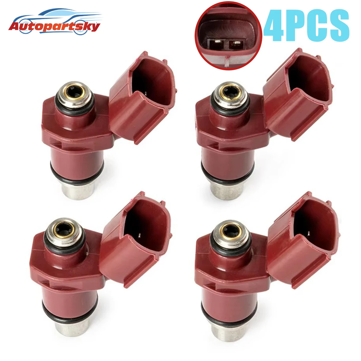 4PCS Fuel Injector 6D8-13761-00-00 For Yamaha OutBoard 80 BEL 75-90HP 4-Stroke Replacement 6D8-13761-00 6D8137610000