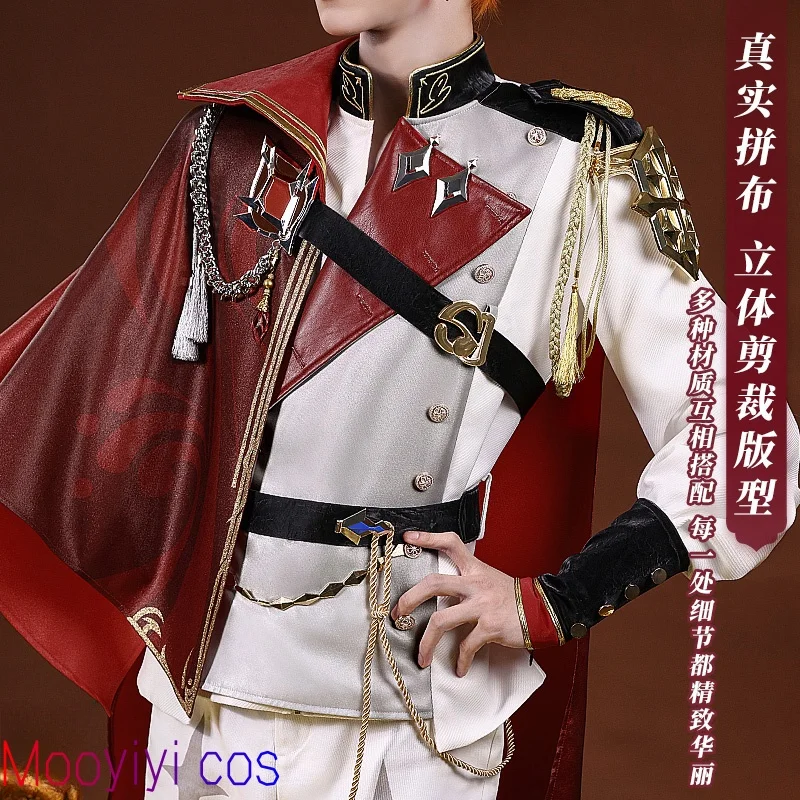 Genshin Impact Tartaglia Косплей Костюм Хэллоуин Рождество Ролевая Вечеринка Комикс Металлический Реквизит Красный сексуальный костюм и красивый