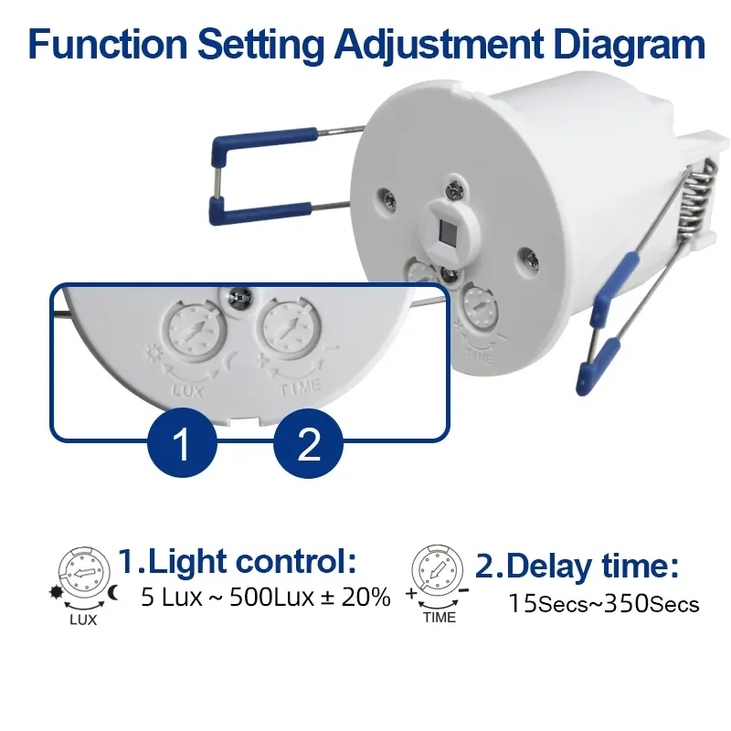 TDL-9956J 360Degree Recessed Automatic Infrared PIR Motion Sensor Switch 12V/220V