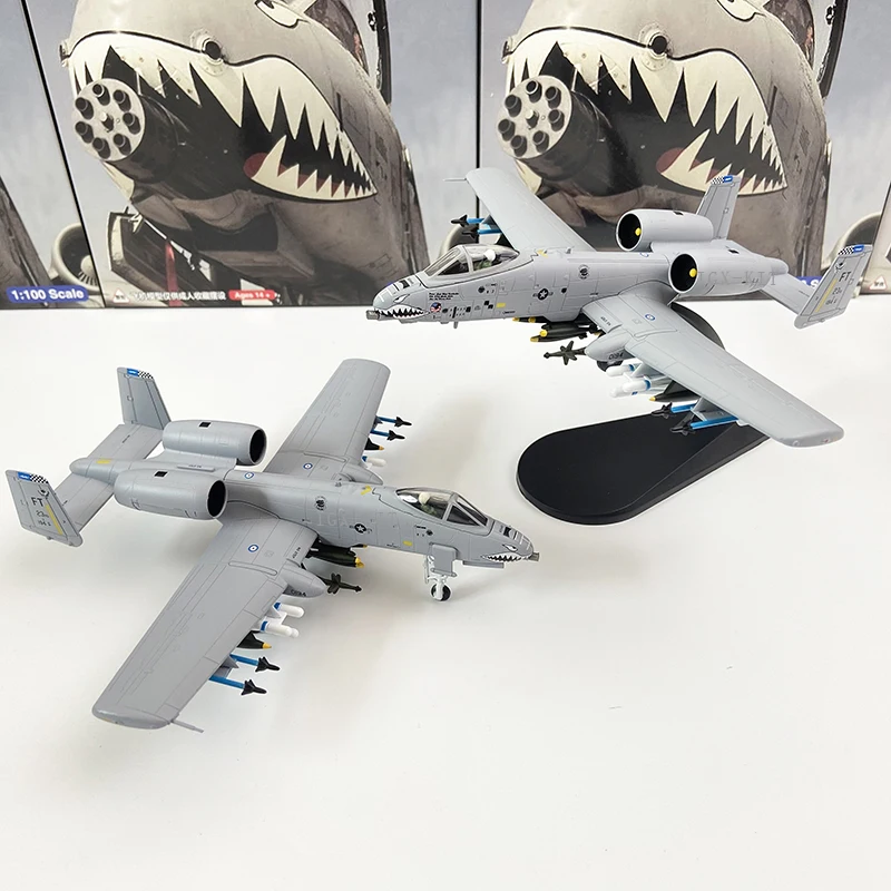 1:100 Scale US A-10 A10 Thunderbolt II Attack Plane Fighter Diecast Metal Airplane Aircraft Model