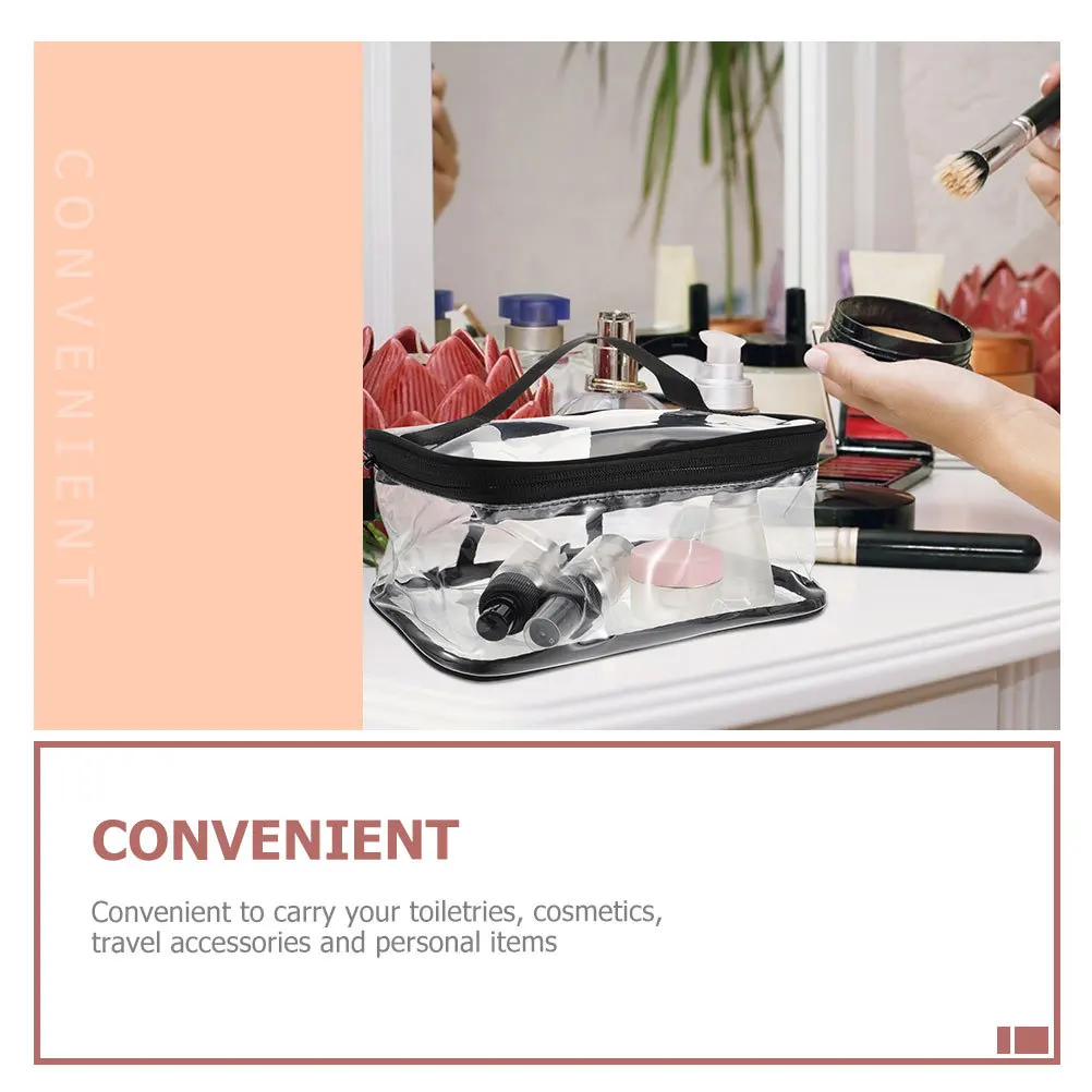 

2Pcs Portable Waterproof Bag Travel Makeup Organizer Toiletry Pouch Zipper Design Multipurpose Storage Bag for Gym