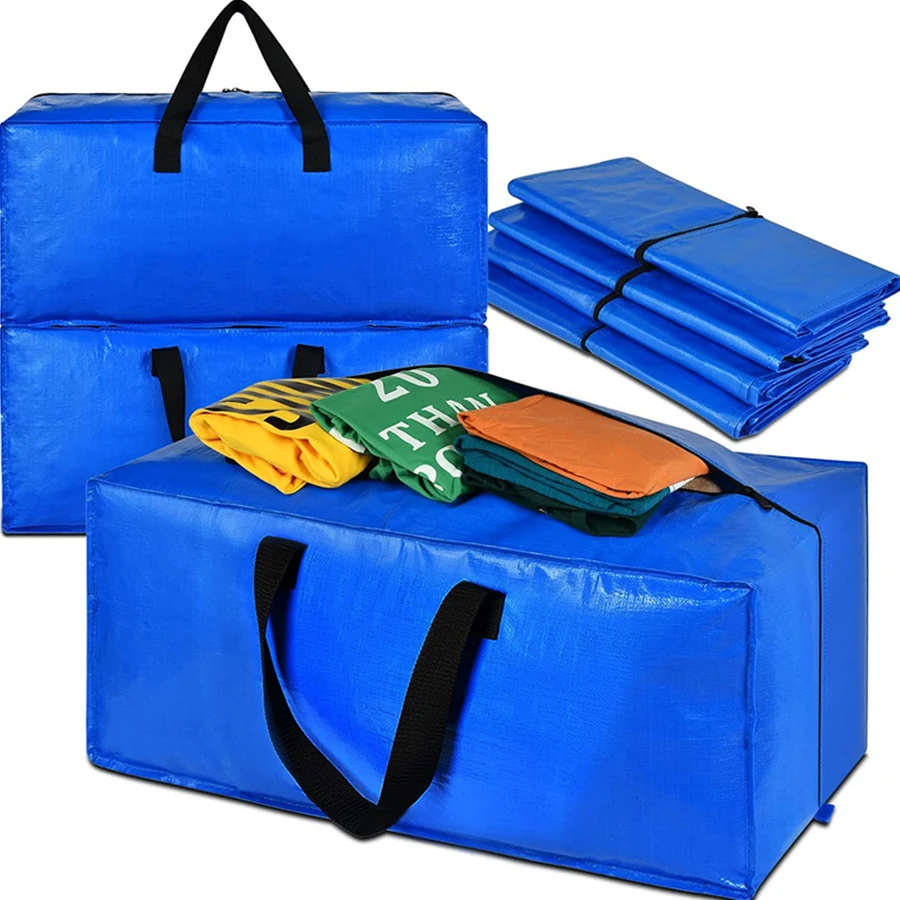 

Extra Large Foldable Travel Storage Bag - Waterproof Dustproof Organizer for Moving Boxes, Camping Gear & Airplane Luggage Prote