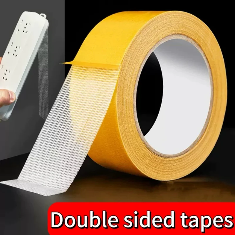 Super Adhesive Double Sided Cloth Traceless Carpet Base Tape with Strong Fixation High Viscosity for Waterproof Translucent Mesh