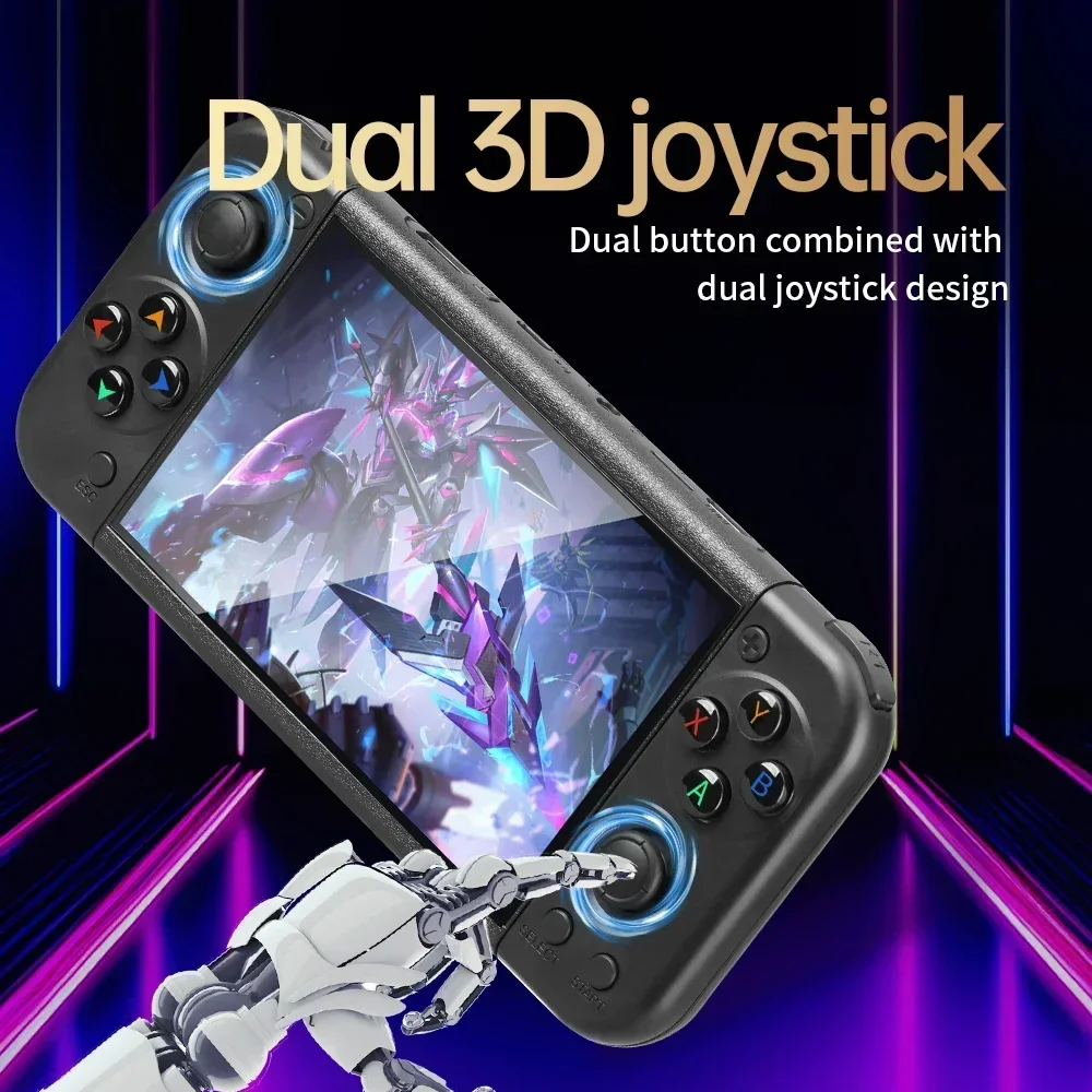 RG50XX Handheld Retro Game Console 5Inch Display 128G 20000+Video Games LINUX 3D Joystick For GBC GBA PSP 19+Simulator