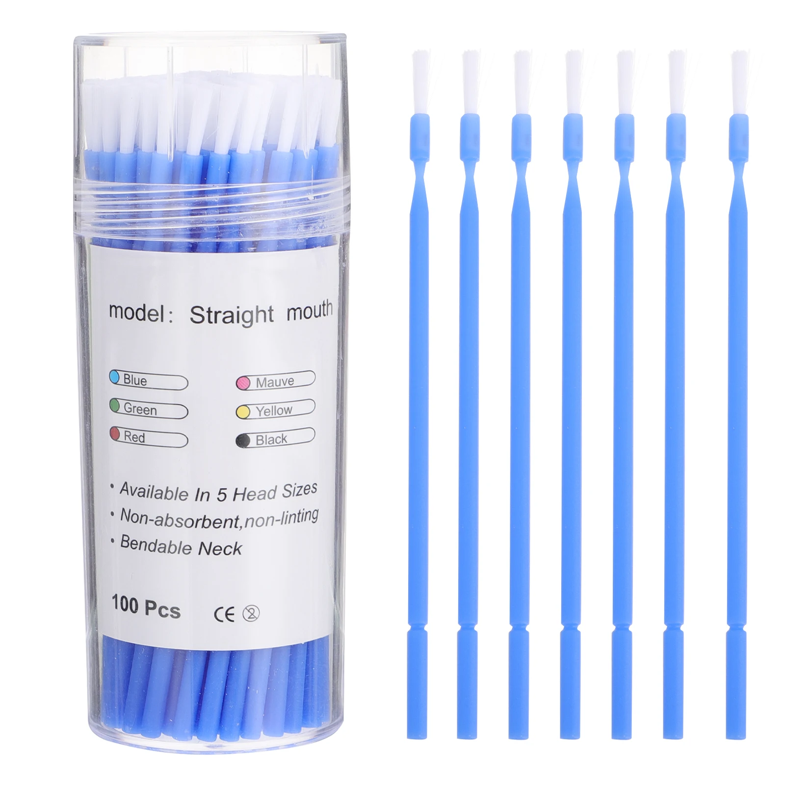 100 قطعة فرشاة صغيرة للأسنان للاستعمال مرة واحدة لتطبيق طلاء الأسنان عصا قضيب صغيرة مناسبة للسفر المنزلي واستخدام العمل في الأسنان #2