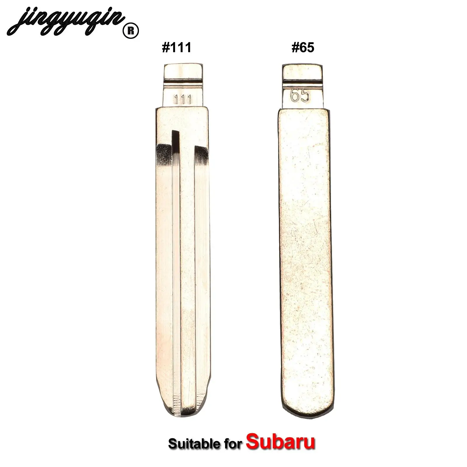 

Jingyuqin Универсальный No. 111 Флип Неразрезанный металлический номер. 65 # 111, пустой автомобильный ключ, пустое лезвие ключа для Subaru XV Legacy Forester B110, шпоночный паз