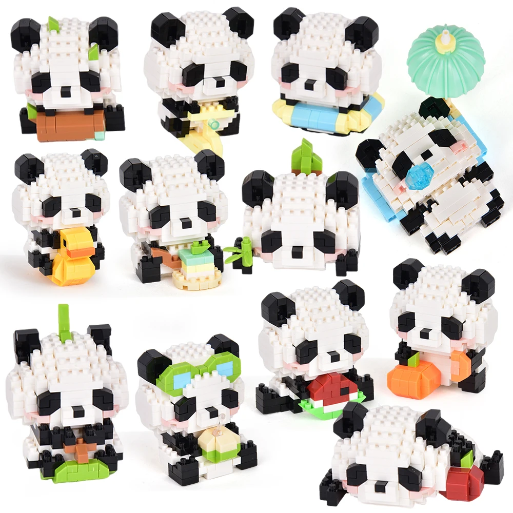 HUIQIBAO-Mini blocs de construction KrasnoMicro pour enfants, modèle diamant 3D, briques animales mignonnes, jouets de construction de ville bricolage, cadeau pour enfants