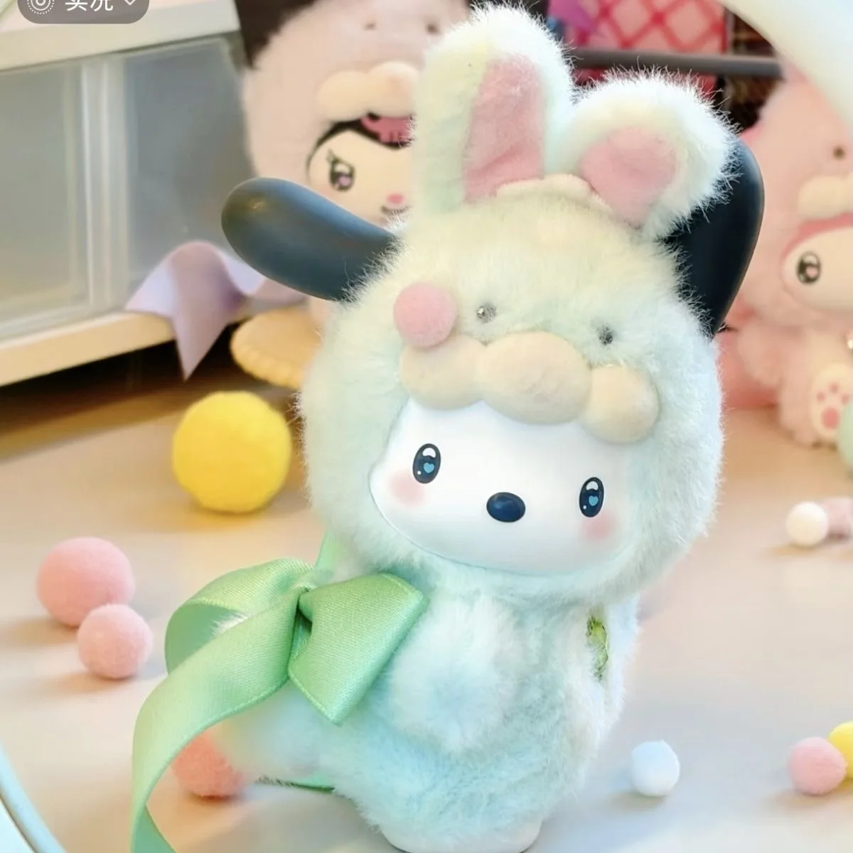 Véritable Kitty Kuromi diamant lapin série boîte aveugle jouet à la mode mignon ornement de bureau cadeau de collection pour les filles