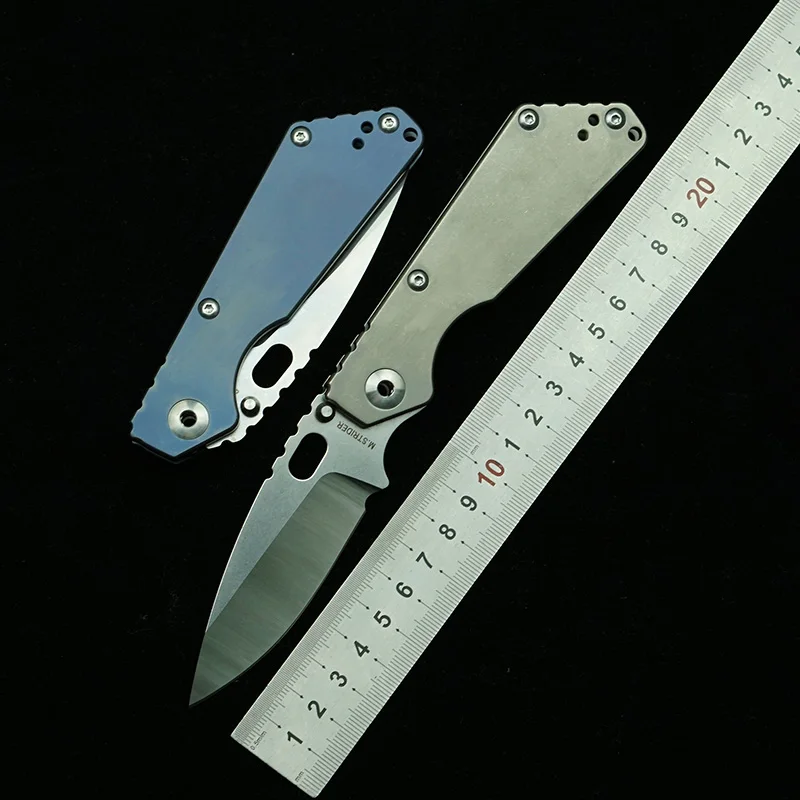 

2024 New Strider SNG Titanium Handle Ceramic Bearings Mark CPM154 Folding Knife Tactical Pocket Camping Hunt Outdoor EDC Tool