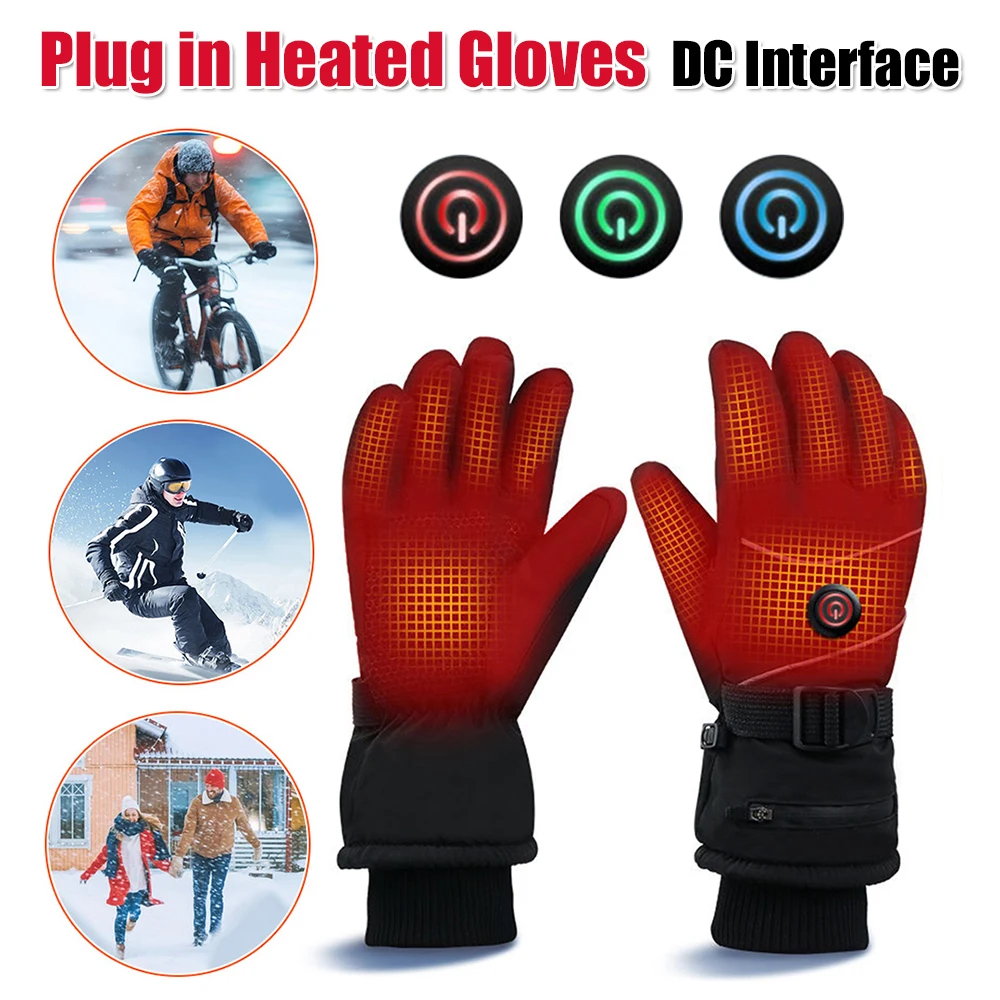 

Термоперчатки с подогревом от сети, водонепроницаемые, с сенсорным экраном, для велоспорта, бега, вождения, пеших прогулок, для женщин и мужчин