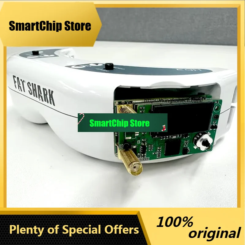 SmCpDJI Glasses VRX 1.2/1.3Ghz VRX Video Receiver Dual Antenna 9CH Fatshark SKYZONE Spare Parts With Antenna Time Traveling Mach