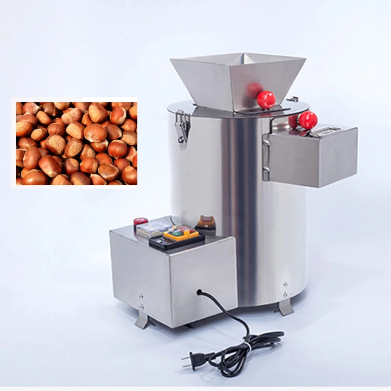 Commercial Automatic Chestnut Peeling Machine 10 blade Household Chestnut Peeler 220V Chestnuts Sheller