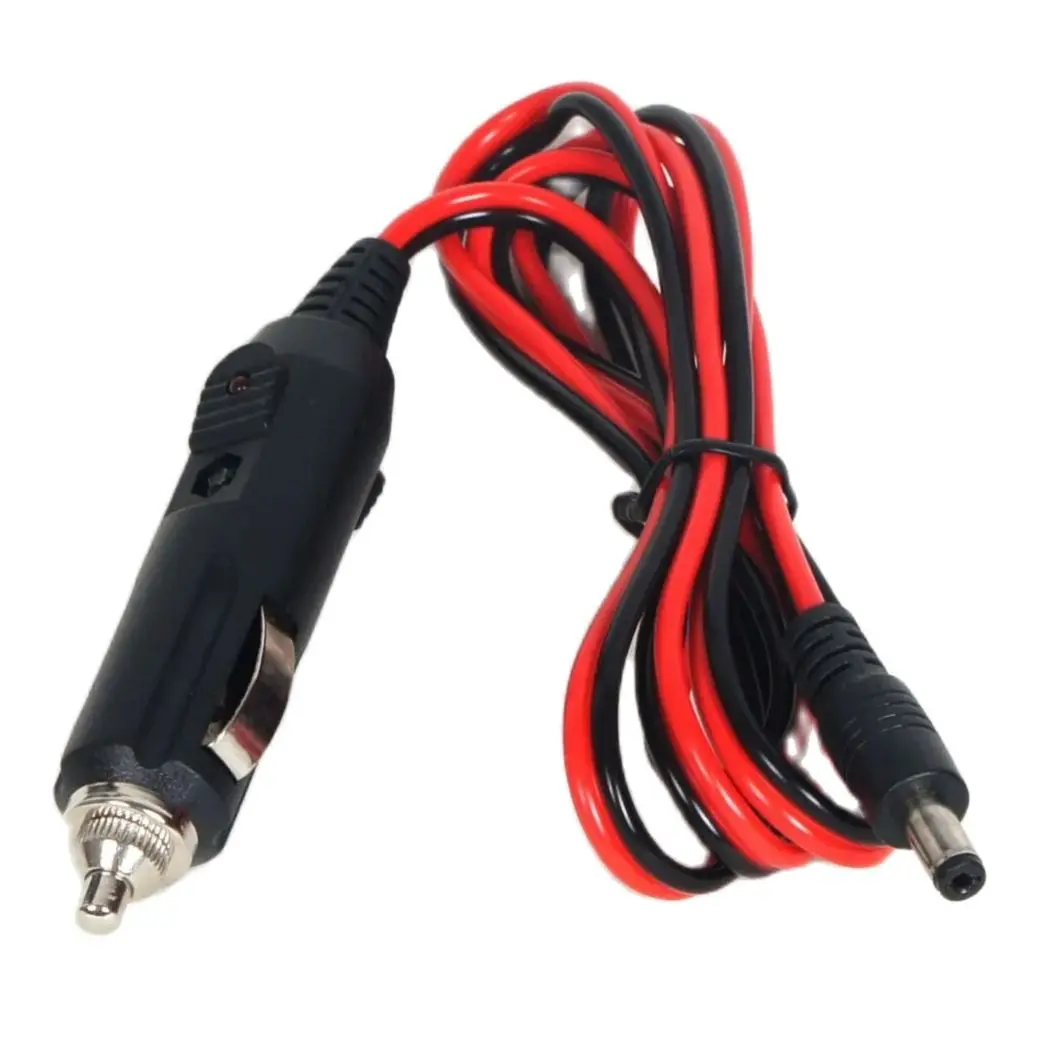 1pcs/lot New 12V 5A DC Car Cigarette Lighter Charger With Fuse, Universal Power Adapter DC Plug 5.5x2.1mm Cable 1.2m