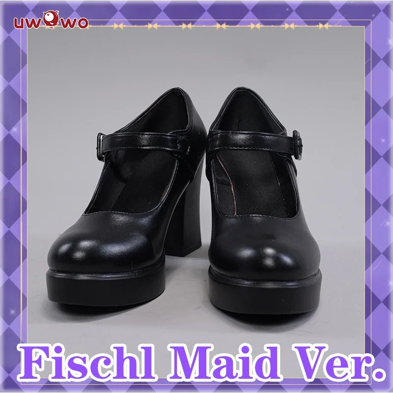 IN STOCK Fischl Cosplay Shoes Genshin Impact Fanart Cosplay Fish Costume Shoes Fish Maid Dress Cosplay Heels Boots