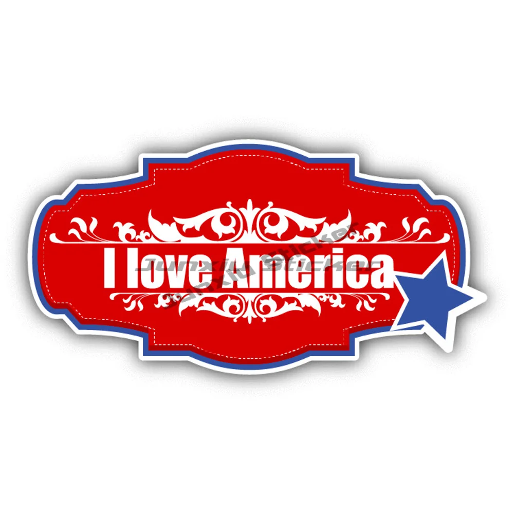 

I Love America Vintage Label Sticker Car Bumper High-quality Occlusion Scratch Decal Accessories Car Front Bumper Decals For Mot