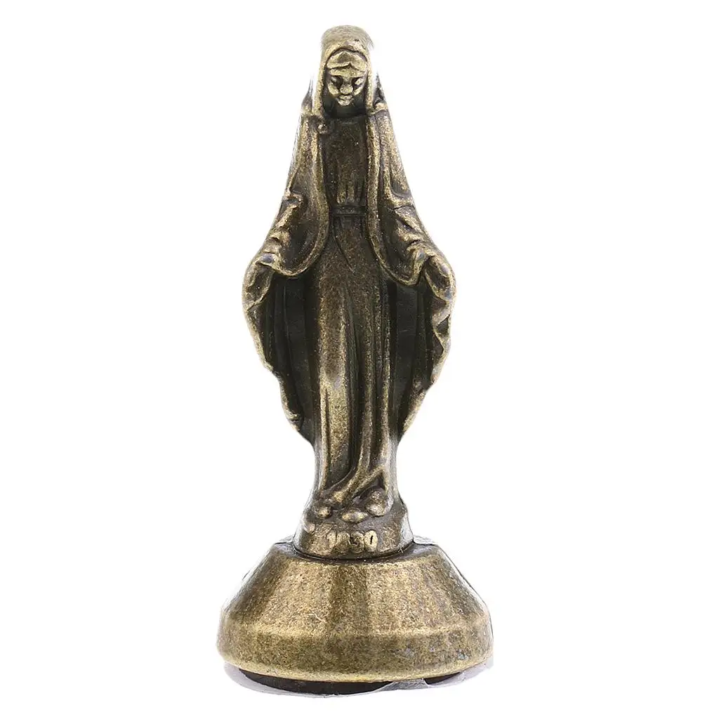 Immagine 5: Statua di Madonna in Lega di Bronzo, Piccola Statuetta Decorativa per Cappella Cattolica e Casa