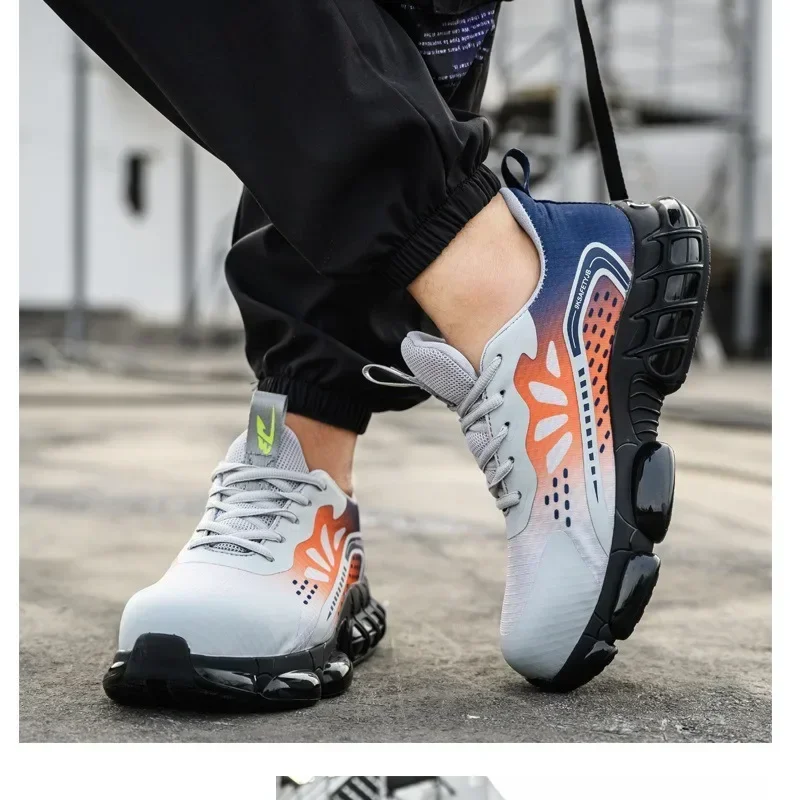 DurableBreathable Anti-smashing Steel Head Inside Anti-smashing Anti-stabbing Labor Protection Shoes Men's Dropshipping