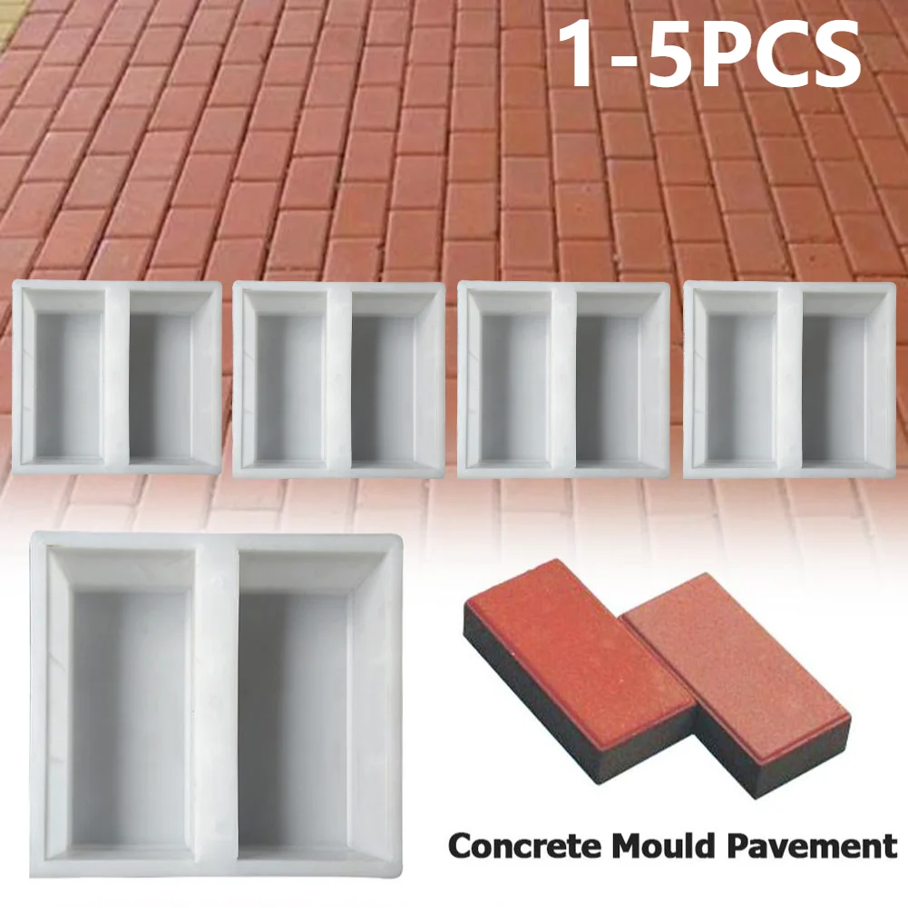 1-5PCS Garden Pavement Mold Courtyard Walkway Path Concrete DIY Paving Cement Road Mold Reusability DIY Home Path Brick Mould