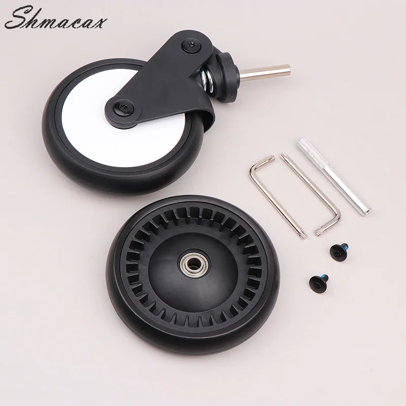 Stroller Replacement Rubber Wheels Front And Rear Wheel Stroller Accessories Compatible With Stroller