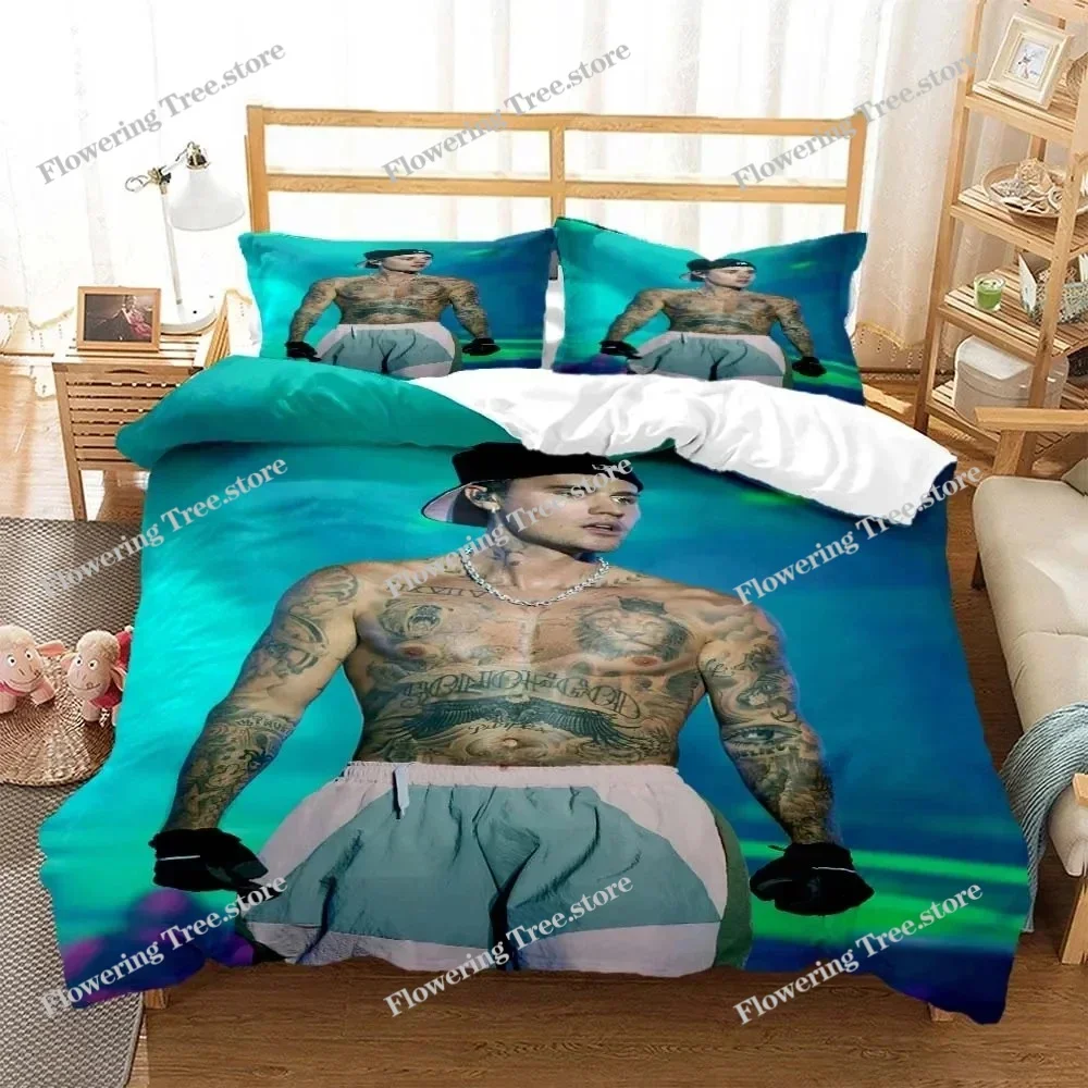 

Singer Justin Bieber Fashion 3D Printed Bedding Queen Bedding Set Customized King Size Bedding Set Soft and Comfortable