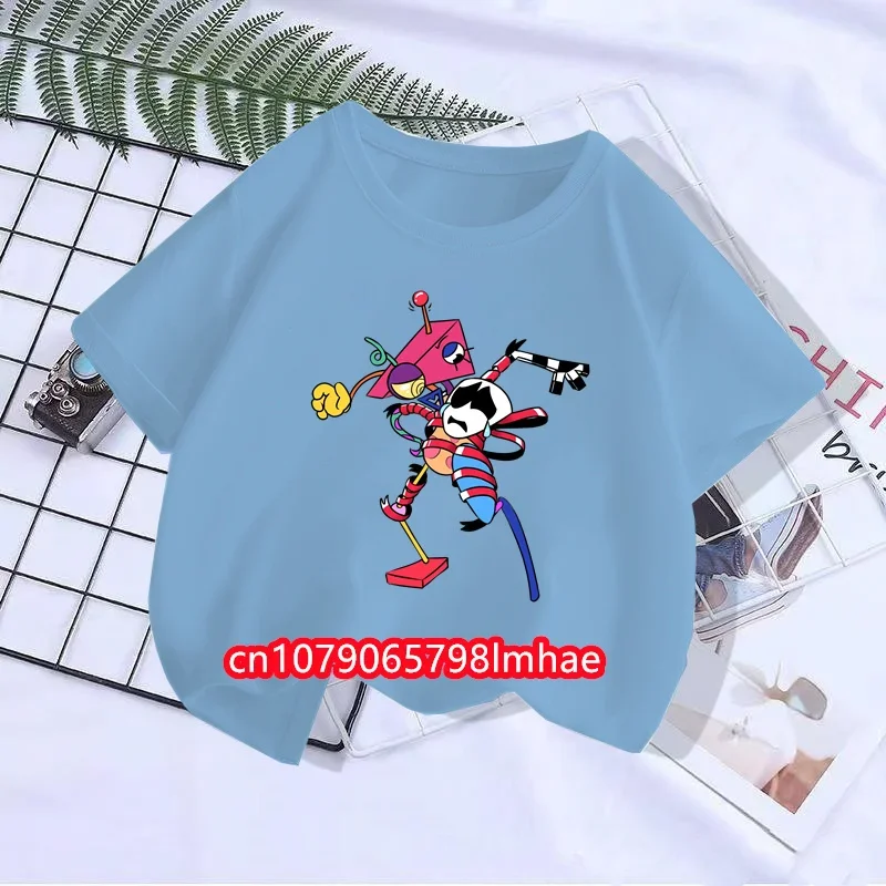 Camisetas de Anime para niño y niña, ropa de calle con Pomni, el increíble circo Digital, moda de verano