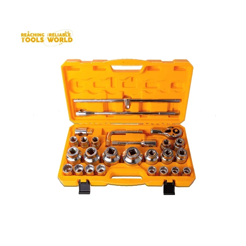 DingQi Hot Sale Auto Repairing Tool 3/4" 26PCS Adjustable CRV Socket Wrench Set