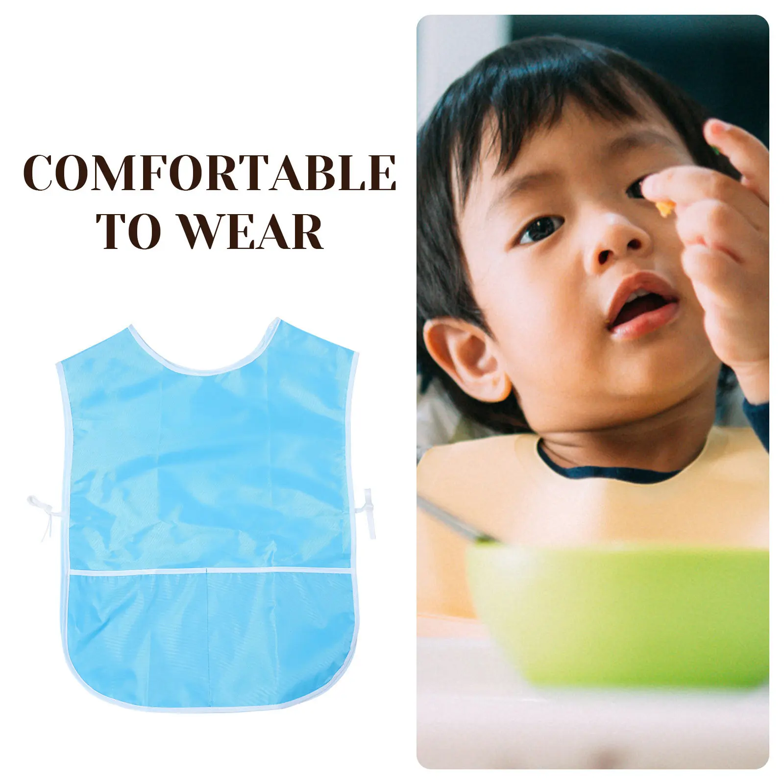 

Детский фартук для рисования и кормления, водонепроницаемый, нейлоновый, в форме жилета, грязеотталкивающий, для детского сада, 1 шт.