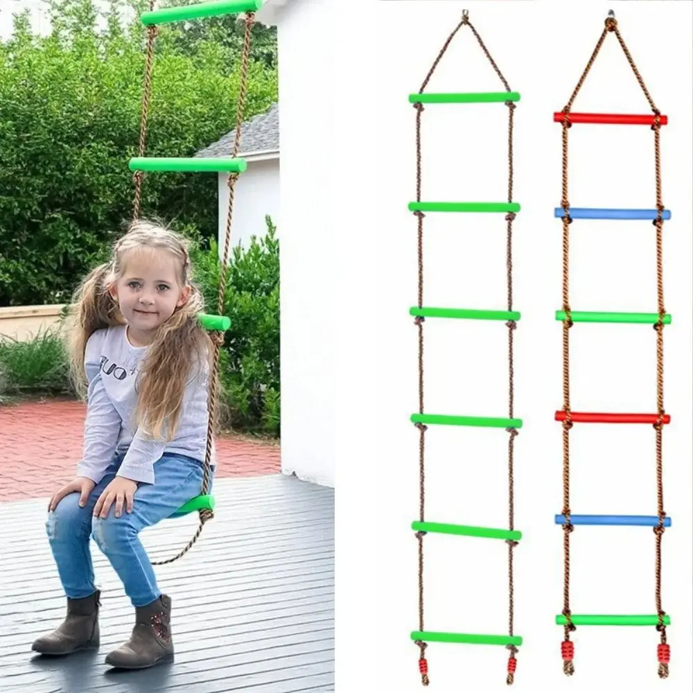 Kinderklim Kindertouwladder Schommel, Buitenspel Speelgoed 5e verdieping Ladder Speeltuin Binnen Klimspeelgoed voor kinderen