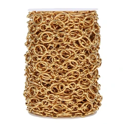 1 Meter Stainless Steel Big Oval Cable Rolo Chains for DIY Hip-hop Necklace Findings Jewelry Making Crafts Bag Chains Supplies