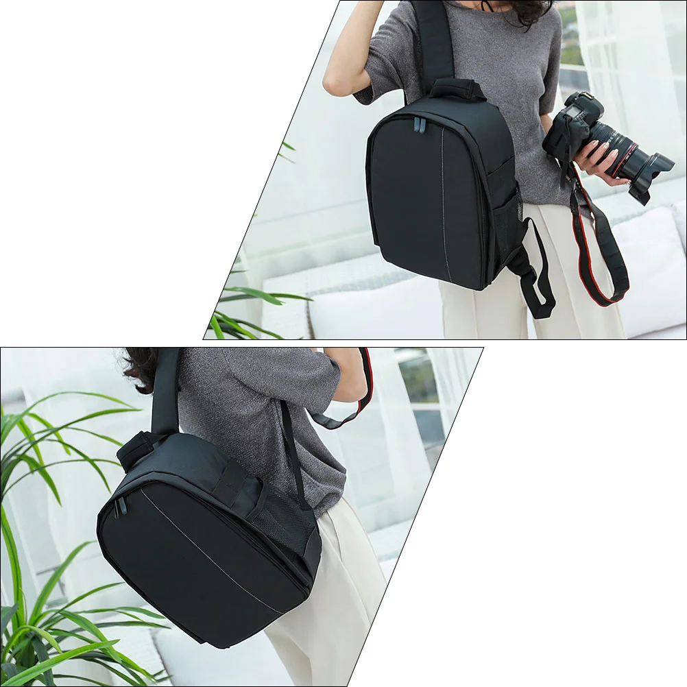

1pc Waterproof Photography Bag Nylon Camera Backpack Adjustable Straps Dslr Storage Pouch Travel Outdoor Portable Organizer