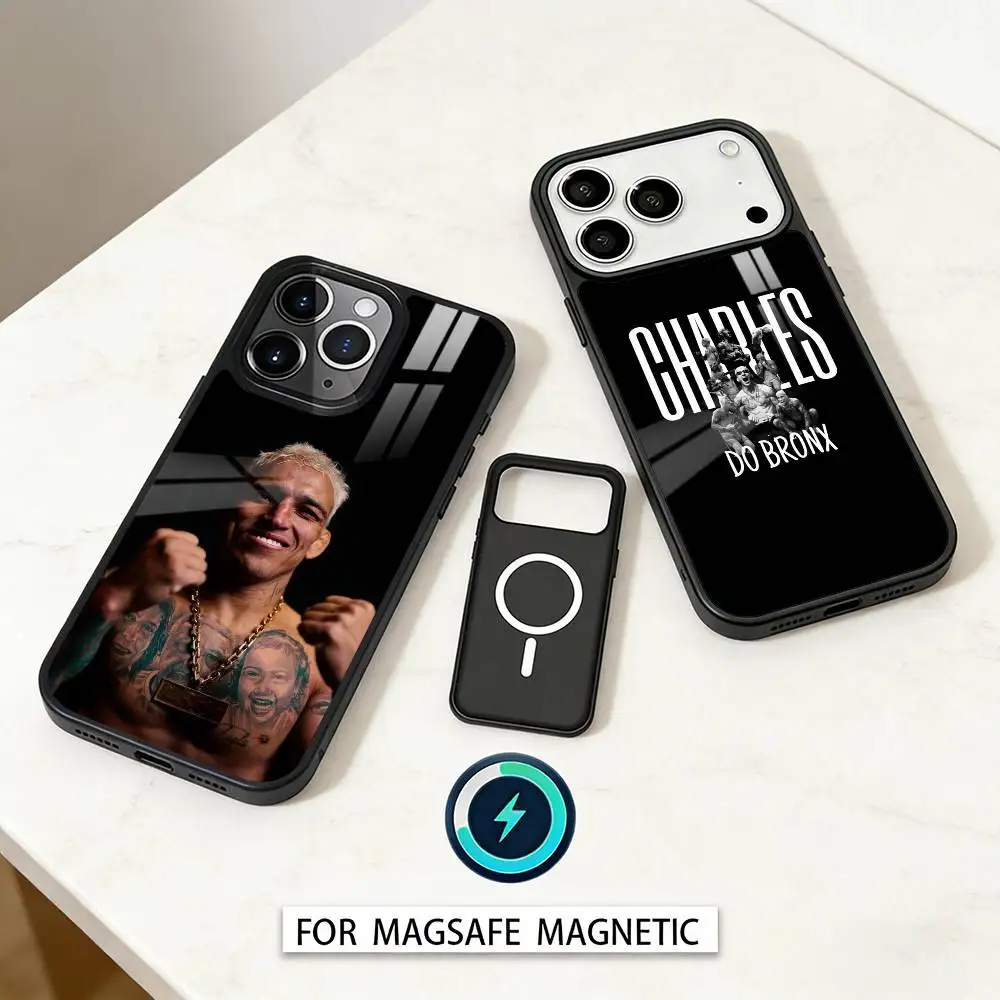 F-Fighter C-Charles Oliveira Do Bronx Phone Case Magnetic For iPhone17 16 15 14 13 12Pro Max For Magsafe Wireless Charging Cover