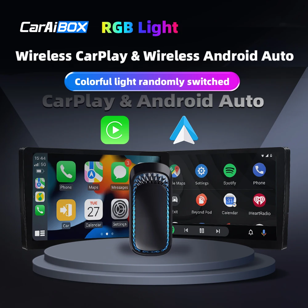 CarAiBOX Wireless CarPlay Adapter CarPlay Dongle With USB Plug and Play Smart Link Phone Automatic Connection to CarPlay