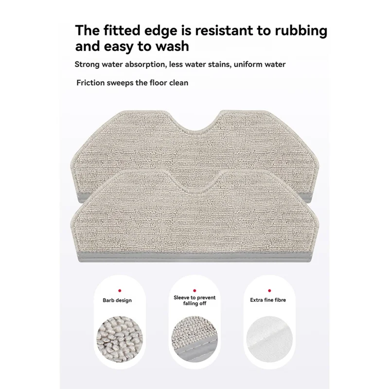 

A26T-10PCS Mop Pads Replacement For Narwal K1 Narwal Freo X Plus Robot Vacuum Cleaner Washable & Reusable Microfiber Mop Pads