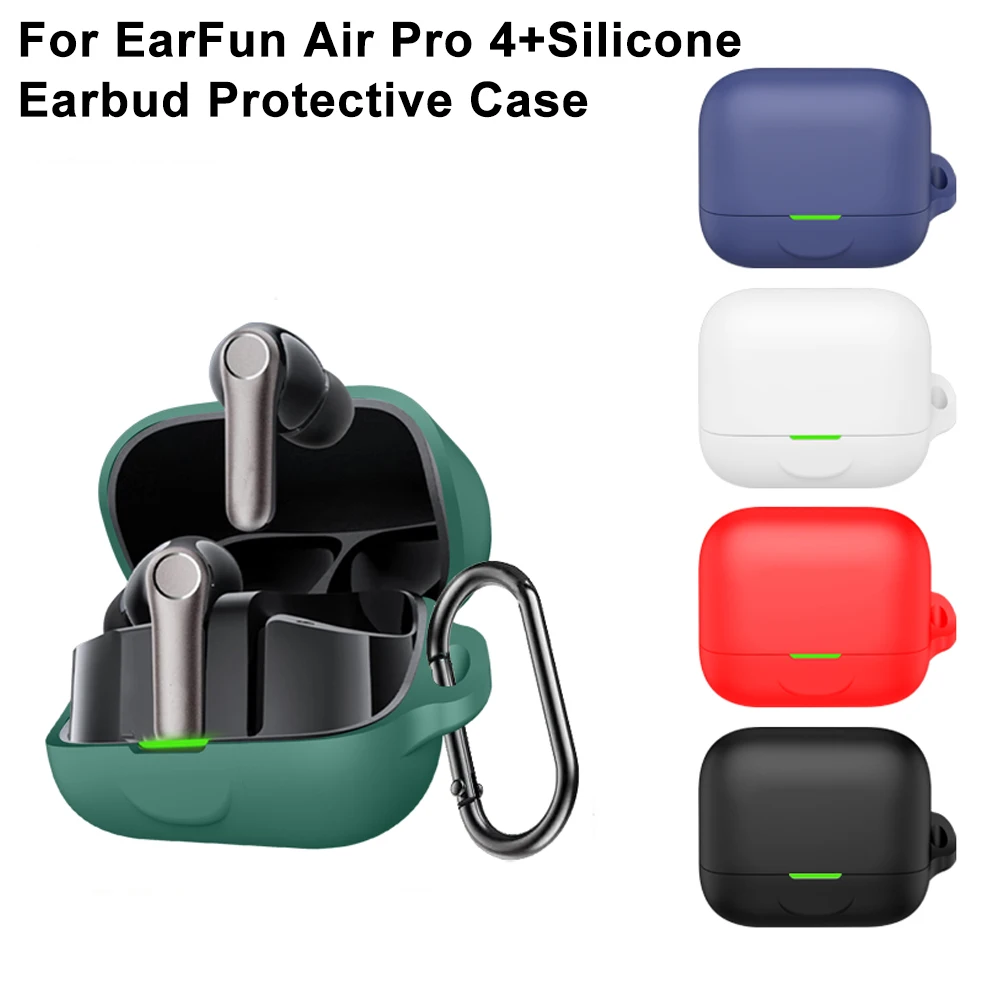 Shockproof Soft Silicone Shell Case for EarFun Air Pro4 +, Wireless Earbuds Cover, Compatible with EarFun Air Pro4 +, New