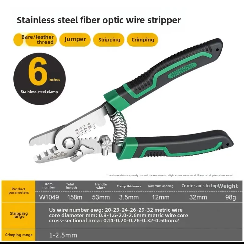 Professional Multi Function Cable Wire Cutter Stripper Crimping Tool with Spring Loaded Design for Various Wire Gauges and Types