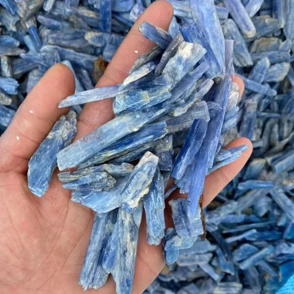 Natural Kyanite Quartz Stick Raw Mineral Specimen, Irregular Shape Healing Crystal Stone for Reiki Meditation, DIY