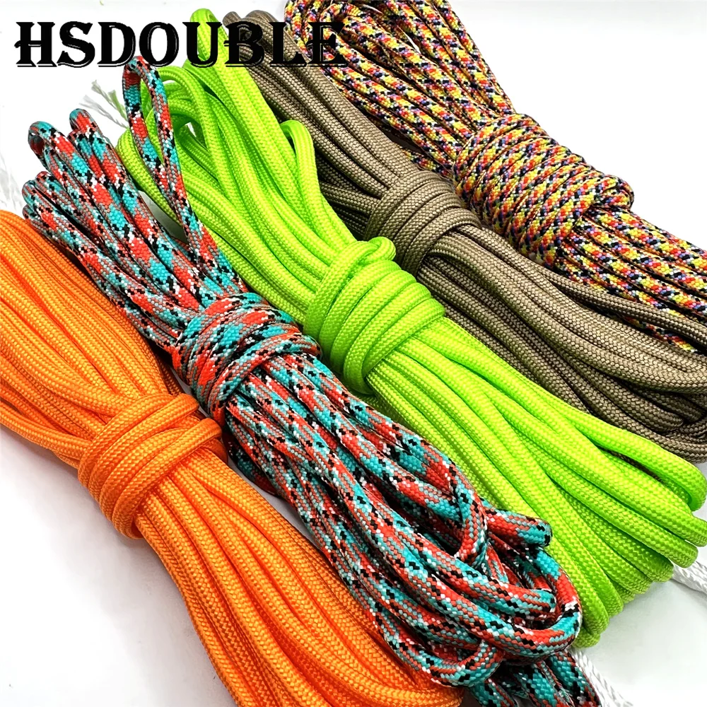 7 Cores 550 Paracord Cord 5M Dia.4mm For Outdoor Camping Survival Lanyard Parachute Rope Hiking Tent Accessories