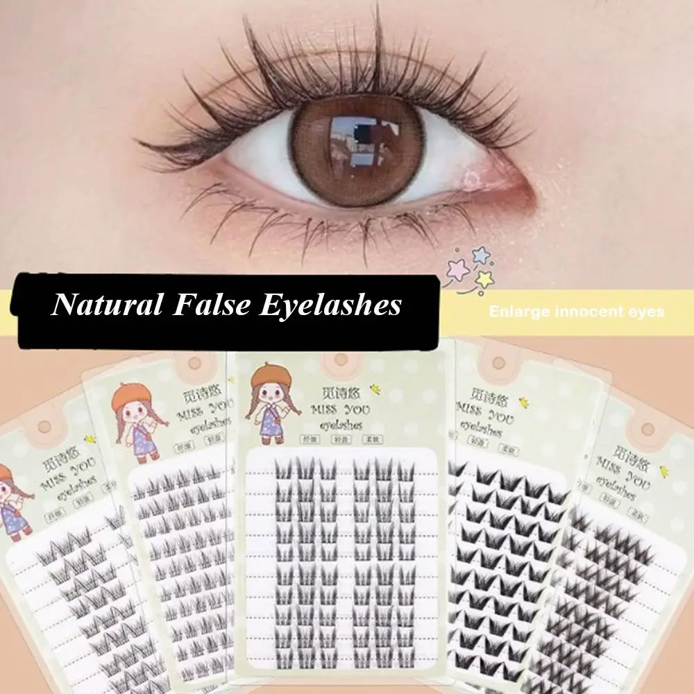 Neue DIY falsche Wimpern 10 Reihen schwarz natürliche Manga Wimpern Fuchs flauschige große gedämpfte Rollen Wimpern