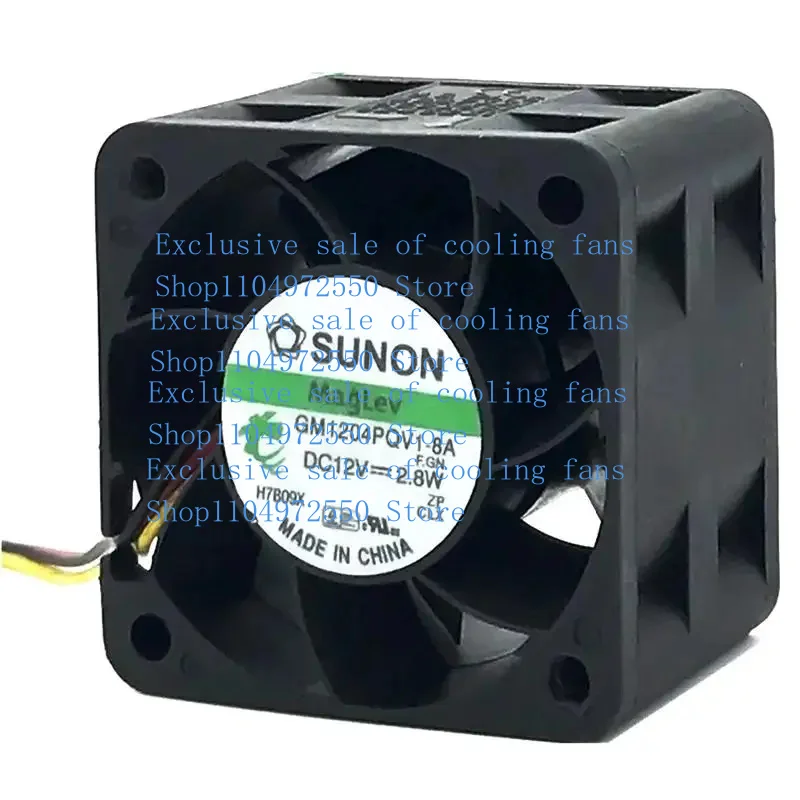 N для 1 шт. GM1204PQV1-8A 12 В 2,8 Вт 40 мм 4028 3-линейный вентилятор охлаждения сервера 1U 2U 9200 об/мин 14CFM SUNON