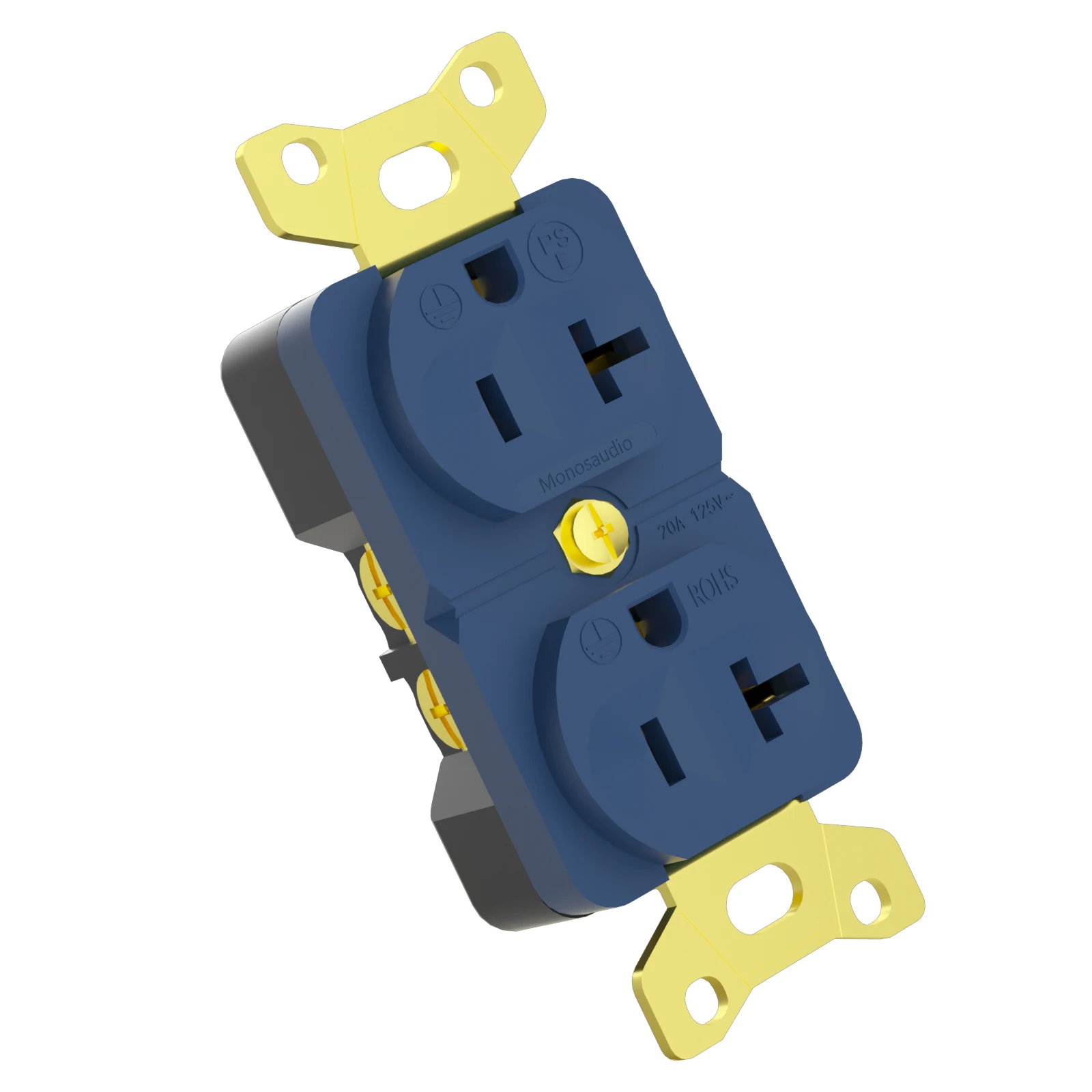 Monosaudio DP2G النحاس النقي الولايات المتحدة دوبلكس جدار التيار المتناوب وعاء الطاقة منفذ الولايات المتحدة موزع الطاقة 125 فولت 20A موصل مقبس