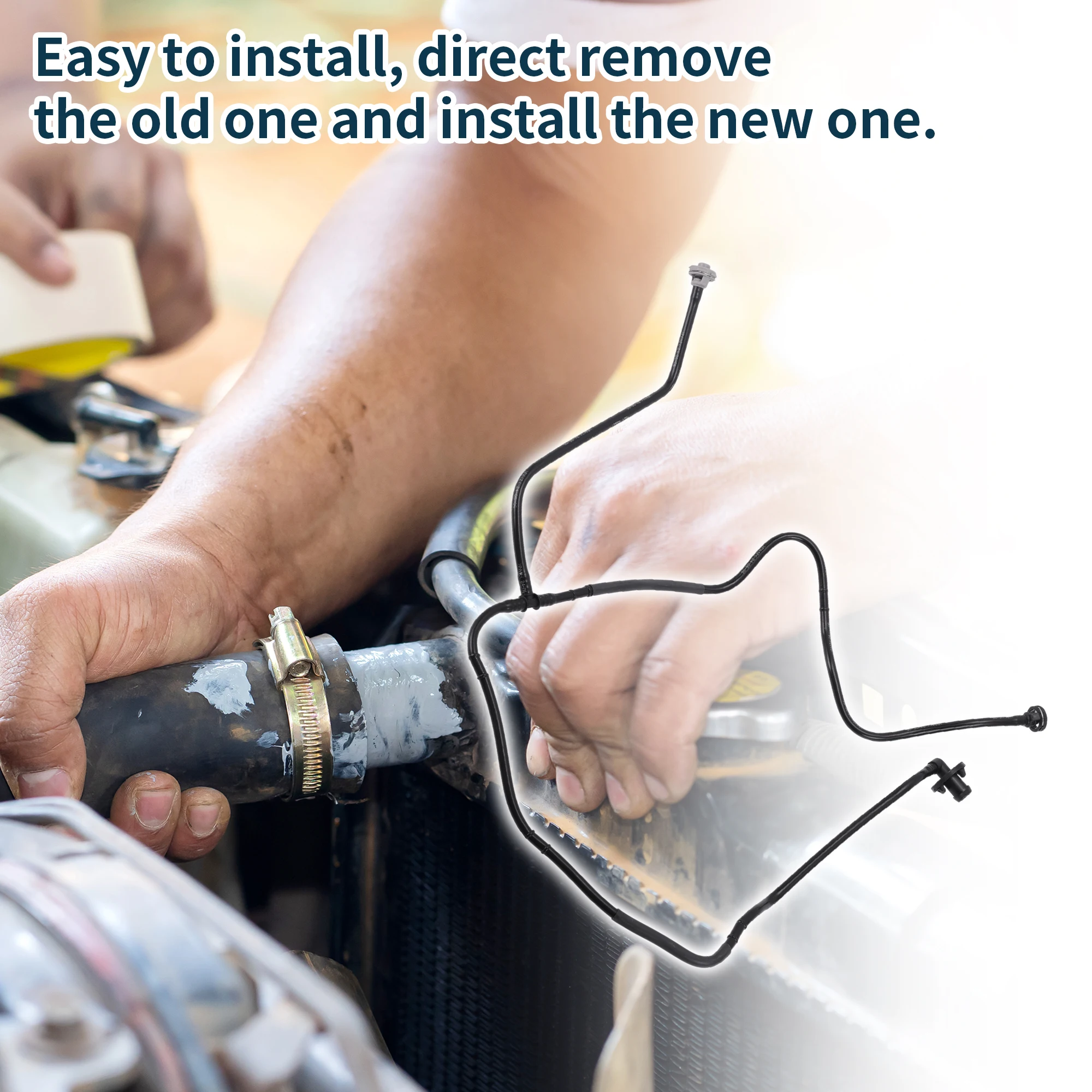 UXCELL Kühlerschlauch für Porsche Macan 2020 Nr. 95B122909E Kunststoff-Kühlmittelrohr