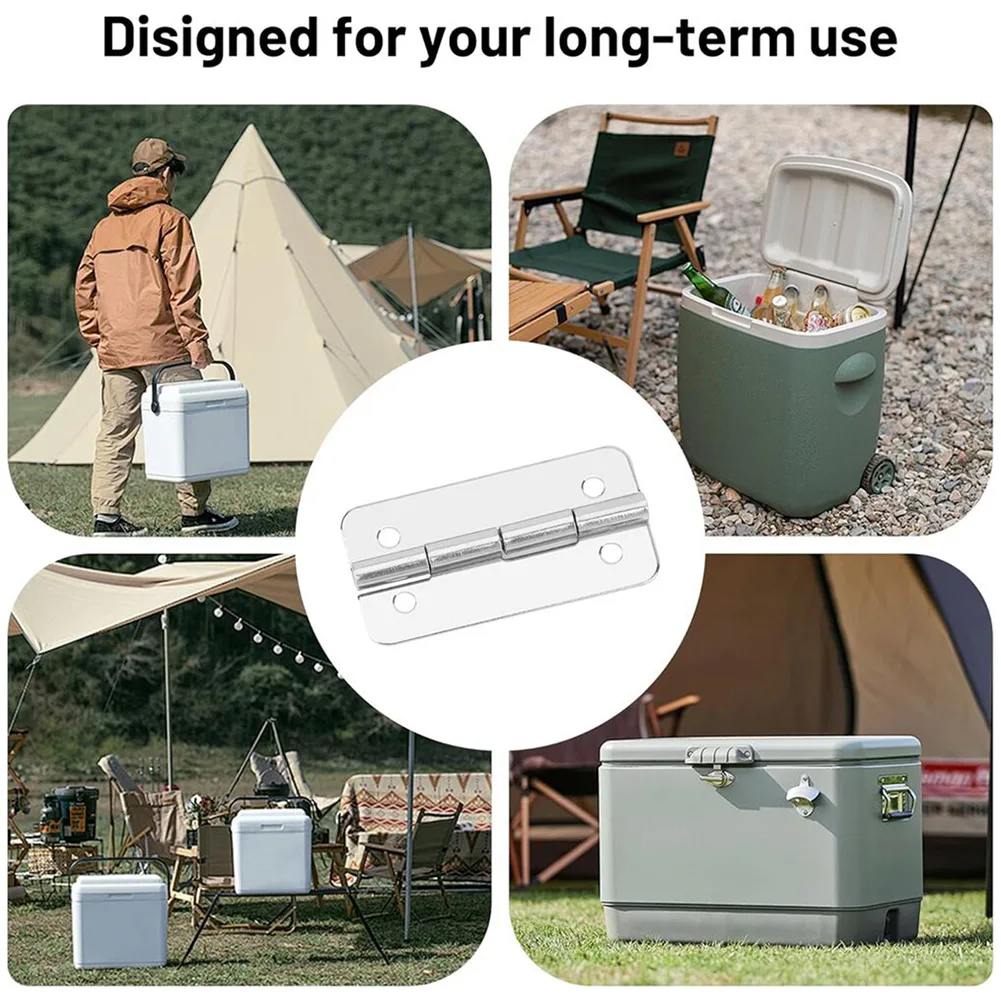 Heavy-Duty Cooler Hinge Replacement Parts For Igloo Ice Chests 25-165 Quart 3 Pack Stainless Steel Camping Gear Fix