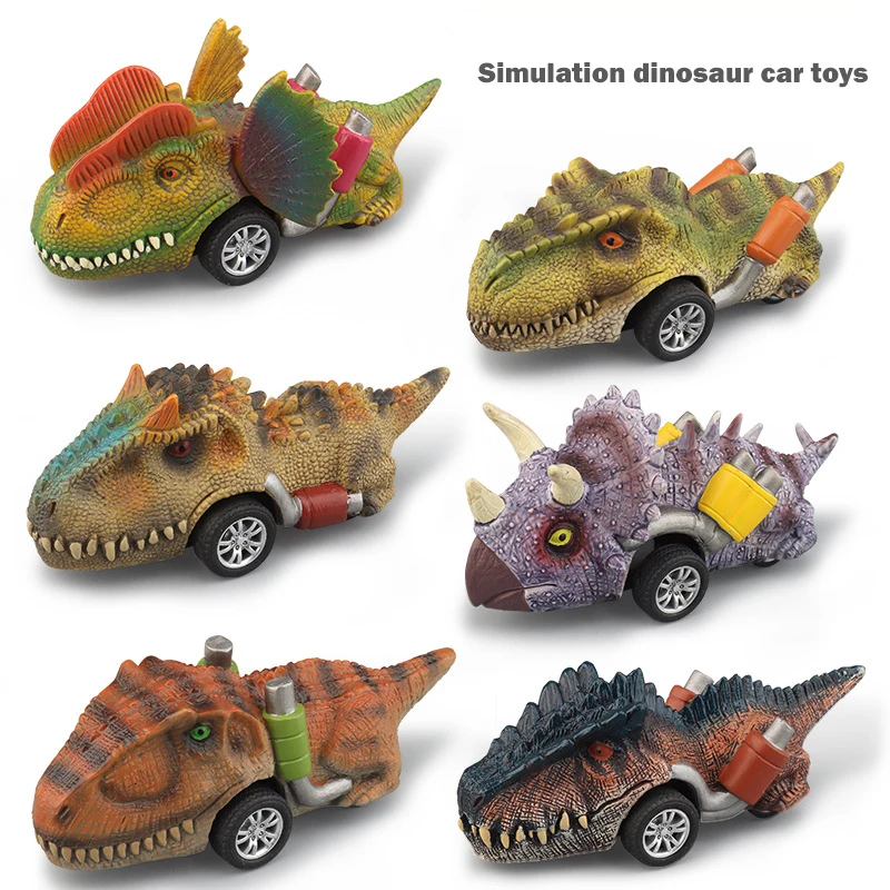 Hot Sale Simulation Dinosaur Pull Back Car Model Funny Animal Modelling Toy Car Children's Puzzle Toys Holiday Birthday Gifts