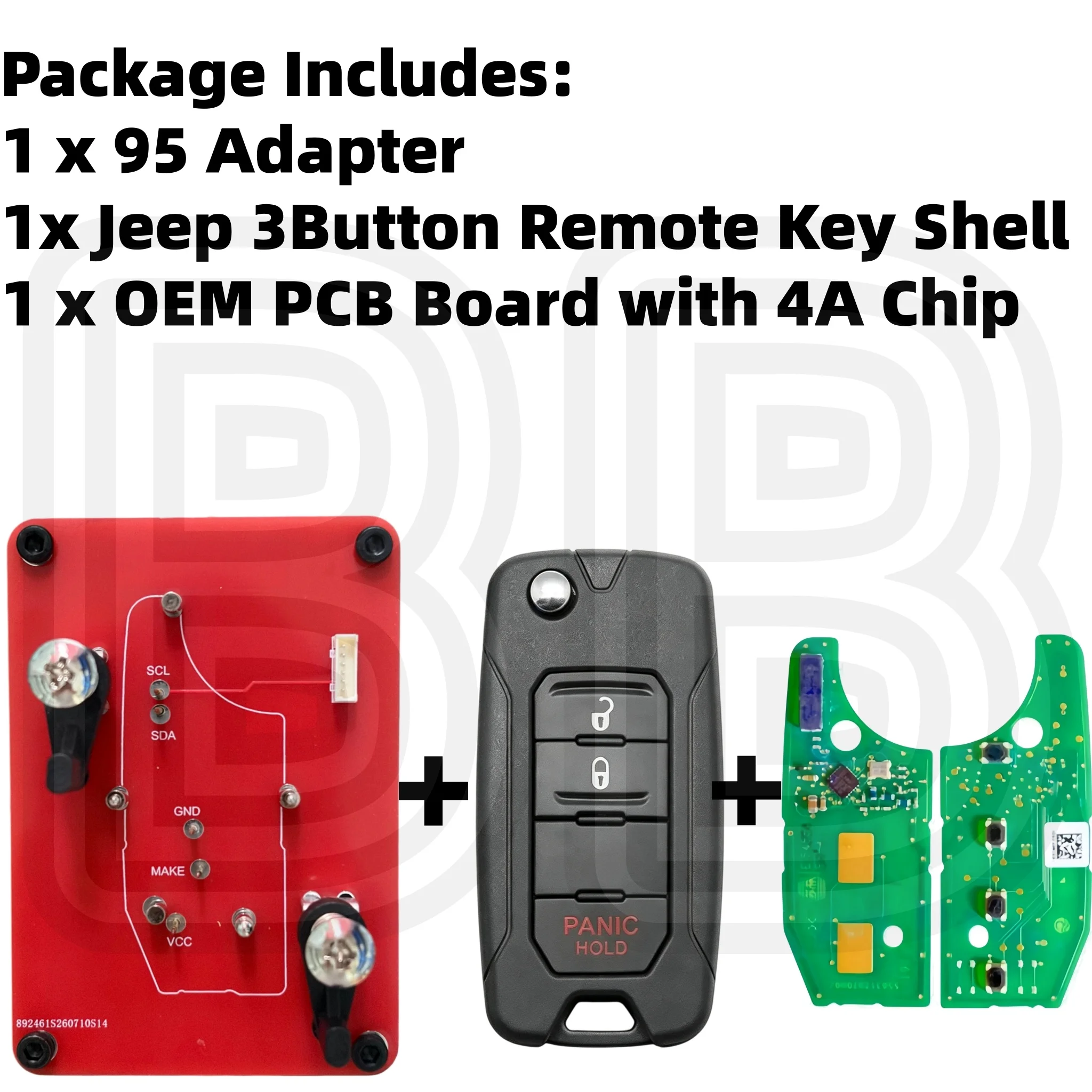 MCKB095 adapter is suitable for Jeep & Fiat smart remote key PCB reading and writing, compatible with NXP Killer KD Xhorse..