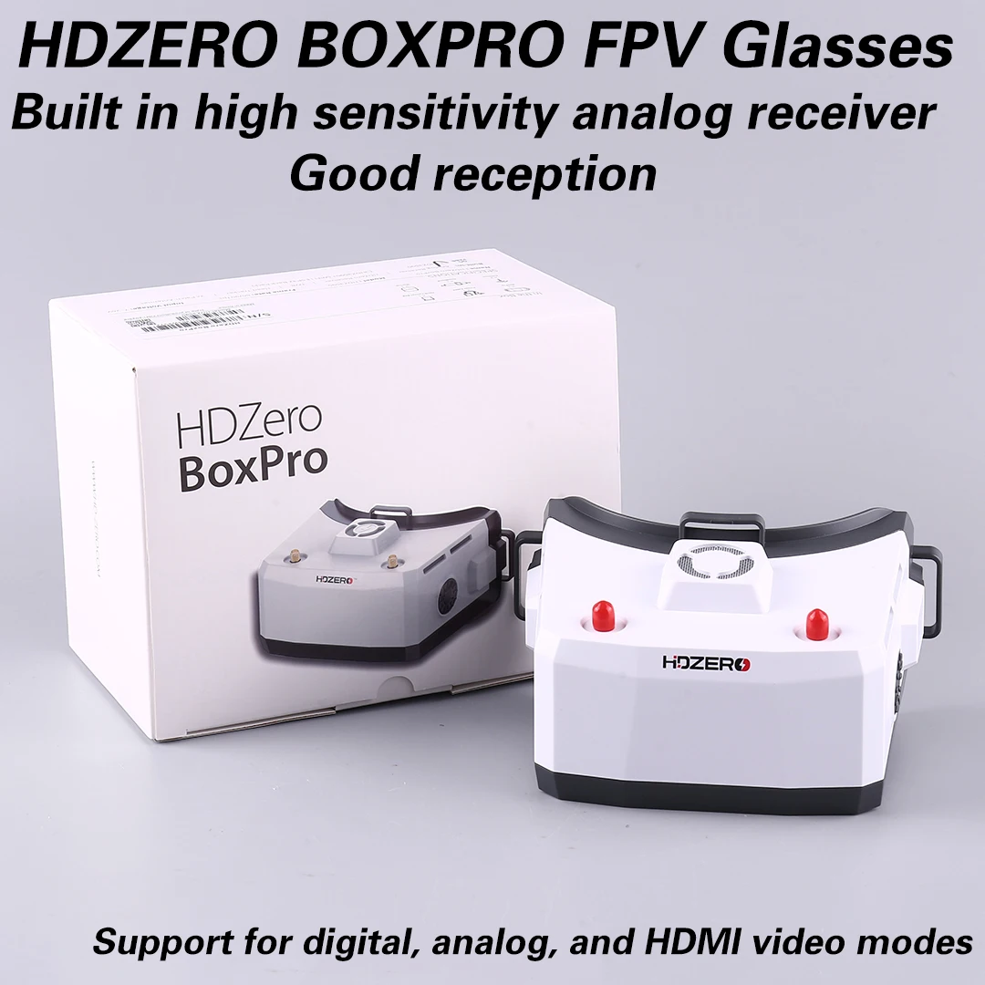 

HDZERO BOXPRO Digital Goggles Analog 100HZ 1800Nits Low-Latency High Sensitivity Receiver Customized Lenses for FPV Racing Drone